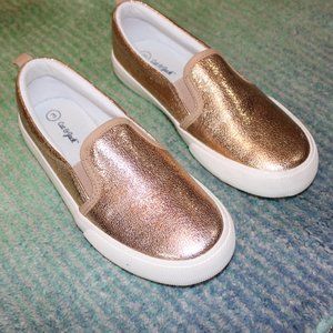 Cat & Jack Gold Slip-On Sneakers